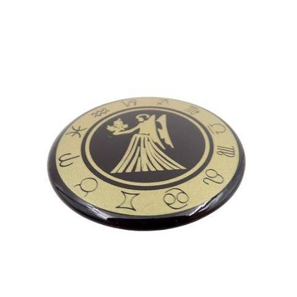 Panna -znak zodiaku - magnes. Śr. 6cm; metal emaliowany - PAN