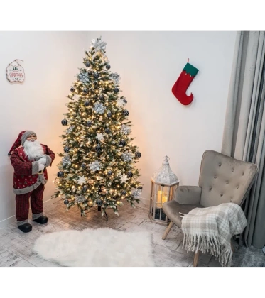 Choinka sztuczna PE07 150 cm napruszana z metalowym stojakiem