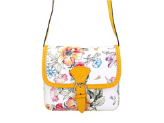 Torebka damska skórzana KEMER 112 FL Żółty