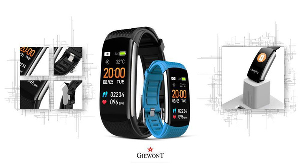 Smartband Giewont GW200-7 + Dodatkowy pasek jasnoniebieski