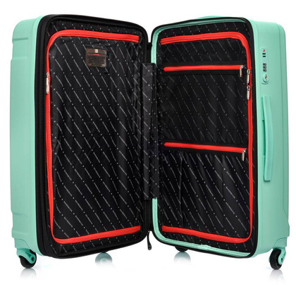 Średnia Walizka SwissBags Tourist 65cm Miętowa