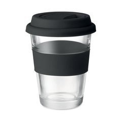 Kubek szklany 350 ml Czarny