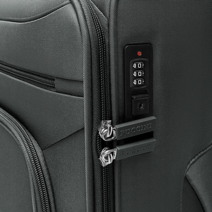 Średnia walizka PUCCINI KOS EM50255B 4B Szara