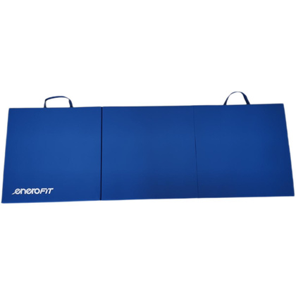 MATERAC GIMNASTYCZNY SKŁADANY 180x60x5CM NIEBIESKI ENERO FIT