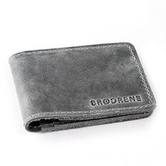 Szary cienki portfel slim wallet BRØDRENE SW02 - min. zamówienie 20 / 50 / 100 szt.