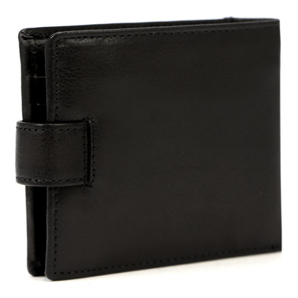 Skórzany męski portfel EL FORREST 709-19 RFID czarny