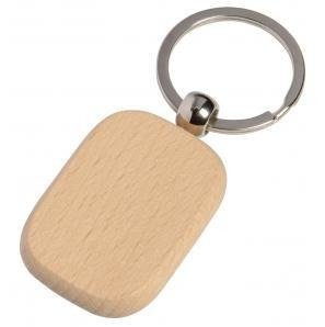 Brelok na klucze TIMBER, brązowy/srebrny
