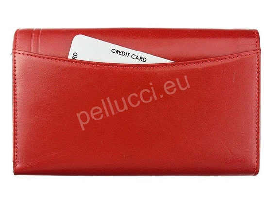 Portfel damski skórzany PELLUCCI CPR-047-BAR Czerwony