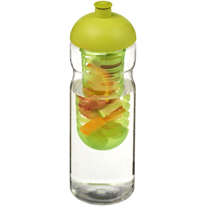 Bidon H2O Base® z wypukłym wieczkiem o pojemności 650 ml z możliwością przyrządzania wody smakowej