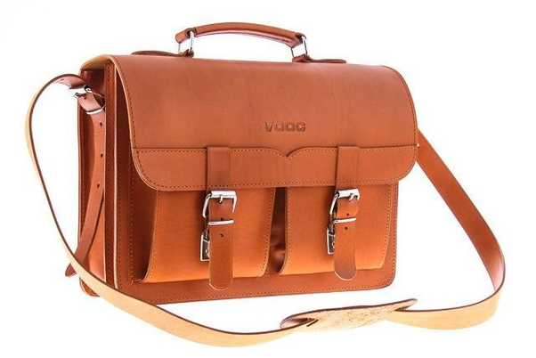 Klasyczna teczka / plecak KEMER VOOC Vintage P12 koniak
