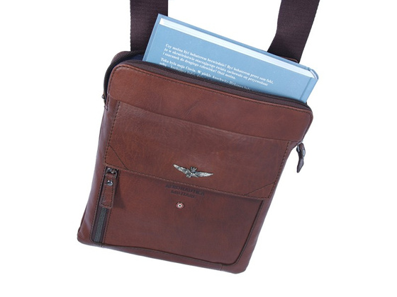 Torba listonoszka Aeronautica Militare Vintage brąz