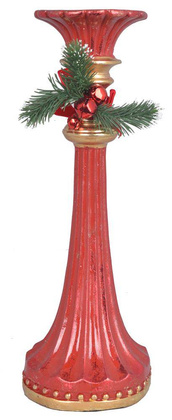 Świecznik czerwony duży