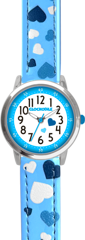 CLOCKODILE Niebieski zegarek dziewczęcy SERCA