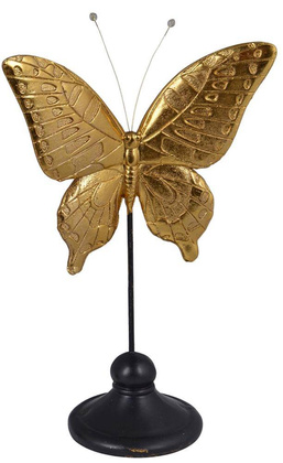 Motyl złoty na czarnej podstawie duży