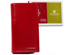 Duży, skórzany portfel damski na magnes