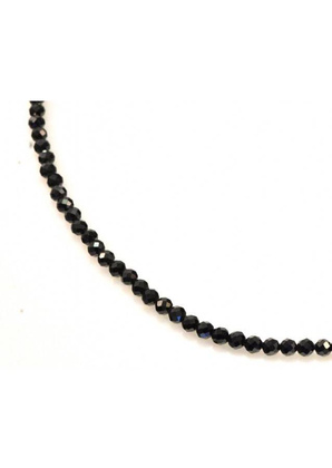 NASZYJNIK CZARNY TURMALIN OCHRONA 925