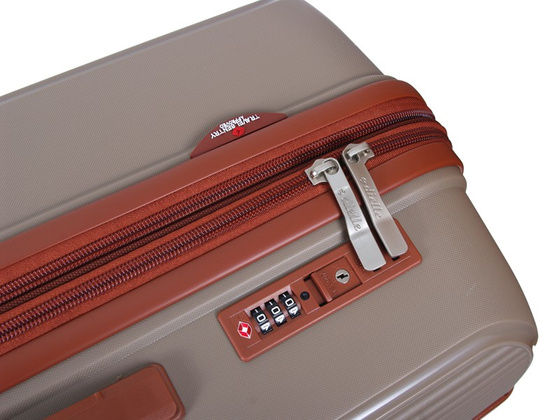 Walizka DIELLE 190 4k 76 cm duża tortora PP z poszerzeniem