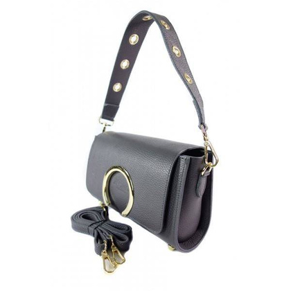 Listonoszka La Bomba złote  okucia Szara LB134G