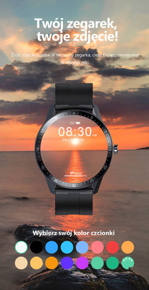 SMARTWATCH G. Rossi SW018-4 black/red (zg335d) WŁASNE TARCZE