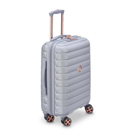 Delsey Shadow 5.0 mała srebrna walizka kabinowa na kółkach 55 cm