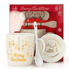 KUBEK ŚWIĄTECZNY - zestaw w pudełku z zaparzaczem i łyżeczką 350 ml KB33WZ3