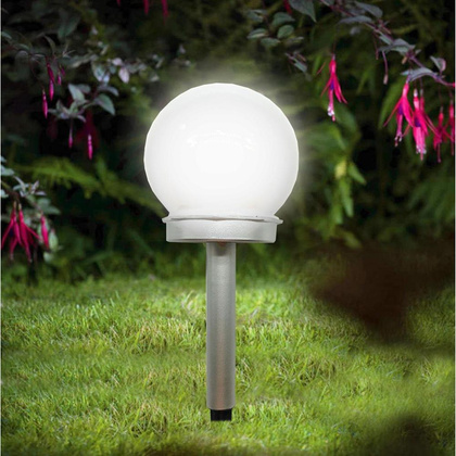 Lampa solarna kula mleczna 10x35cm