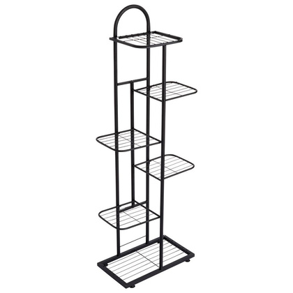 Kwietnik 6-poziomowy na doniczki metalowy czarny 118cm
