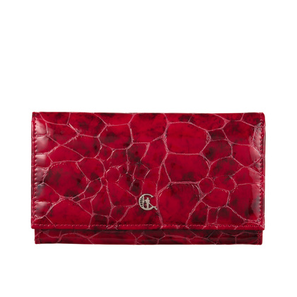 Duży czerwony portfel damski Canaletto ze skóry licowej z RFID – elegancja i bezpieczeństwo PD1602s90 RFID