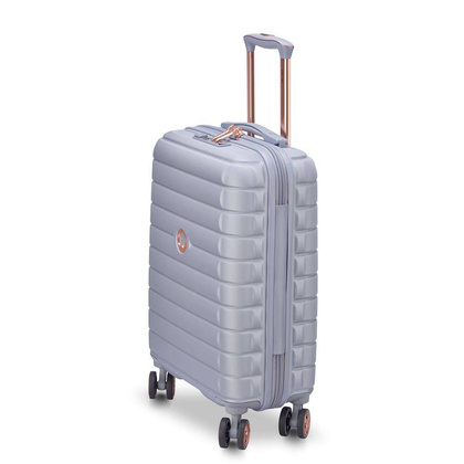 Delsey Shadow 5.0 mała srebrna walizka kabinowa na kółkach 55 cm