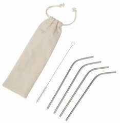 Słomki do picia DRINK HAPPY`4., srebrny