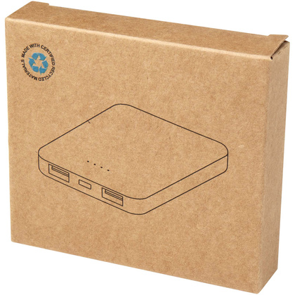 Asama powerbank o pojemności 5000 mAh Type-C z tworzyw sztucznych pochodzących z recyklingu
