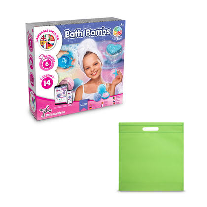 Bath Bombs Kit IV. Gra edukacyjna dostarczany z torebką prezentową z włókniny