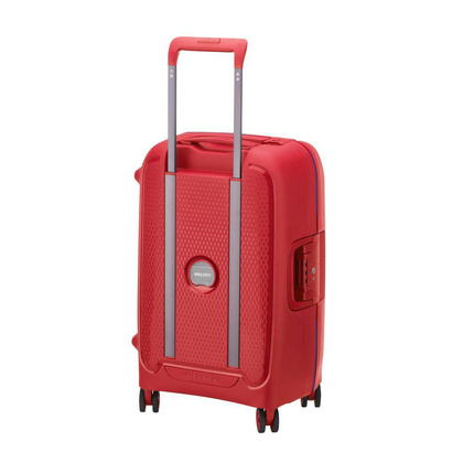 Delsey Moncey Mała twarda czerwona walizka kabinowa na kółkach 55 cm