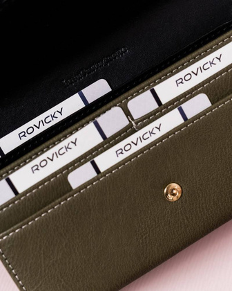 Duży portfel damski z kopertową klapą