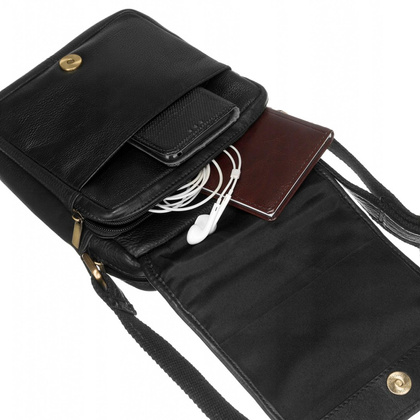 Męska, skórzana listonoszka na ramię