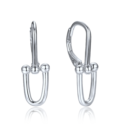 MINET Nowoczesne srebrne kolczyki