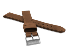 LAVVU Brązowy szyty pasek SPORT z luksusowej skóry Top Grain - 18
