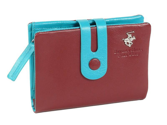 BH-283 UTAH Portfel damski skórzany Czerwony