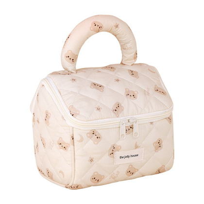 Kosmetyczka rozkładana elegancka kuferek pikowana BEAR KS131K