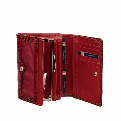 Portfel damski skórzany z biglem croco Canaletto PD1208s162