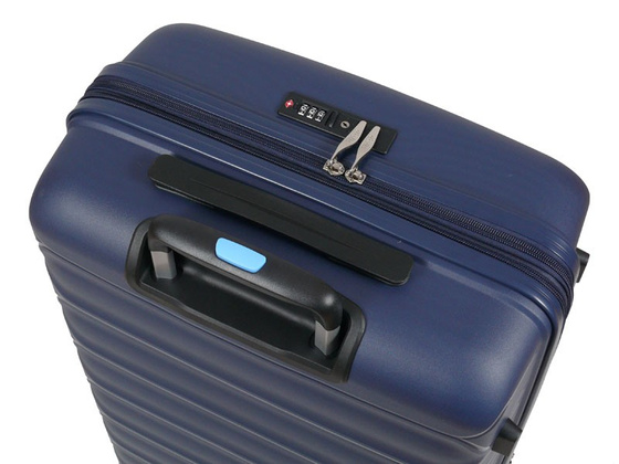 Walizka DIELLE 100 4k 66cm średnia granatowa PP z poszerzeniem