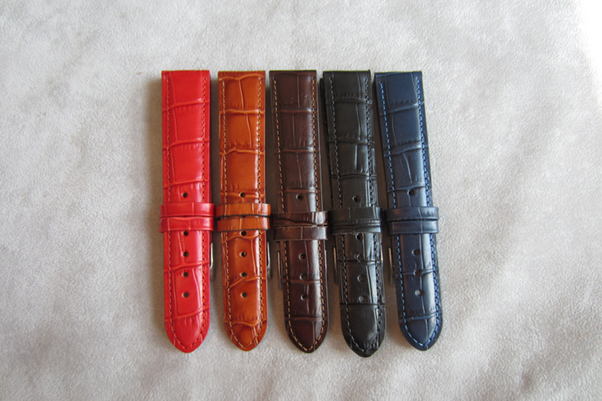 LAVVU Czarny szyty pasek CROCO z luksusowej skóry Top Grain - 16