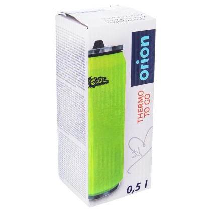 Kubek termiczny termos bidon neonowy zielony PUSZKA 500 ml