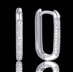 MINET Srebrne kolczyki z cyrkoniami we włoskim stylu