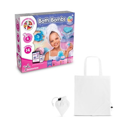 Bath Bombs Kit V. Gra edukacyjna dostarczany ze składaną torbą prezentową