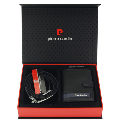 PIERRE CARDIN Zestaw prezentowy Męski Portfel + Pasek ZG-87