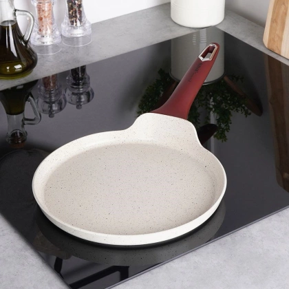 Patelnia ceramiczna granitowa do naleśników placków gaz indukcja TERRESTRIAL 24 cm