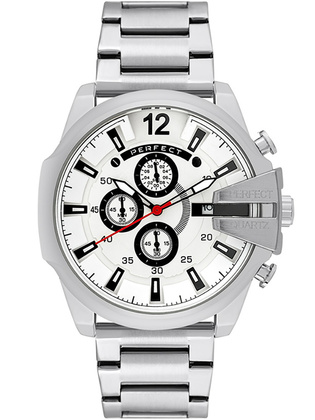 ZEGAREK MĘSKI PERFECT M513CH-01 - CHRONOGRAF (zp387b) + BOX