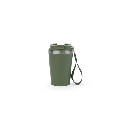 SPITZ. Kubek podróżny ze stali nierdzewnej (90% z recyklingu) z podwójnymi ściankami i matowym wykończeniem 460 ml
