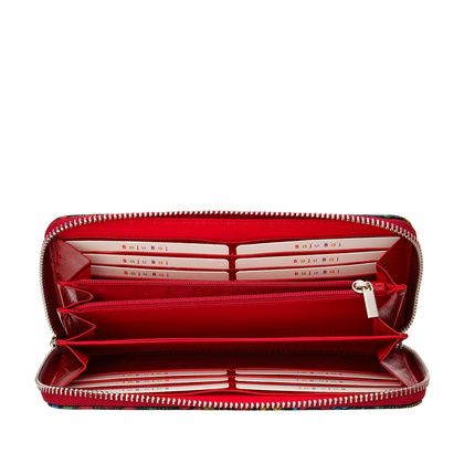 Duży Skórzany Portfel Damski BajuBaj – Kolorowa Elegancja i Praktyczny Styl w Jednym PD090s169